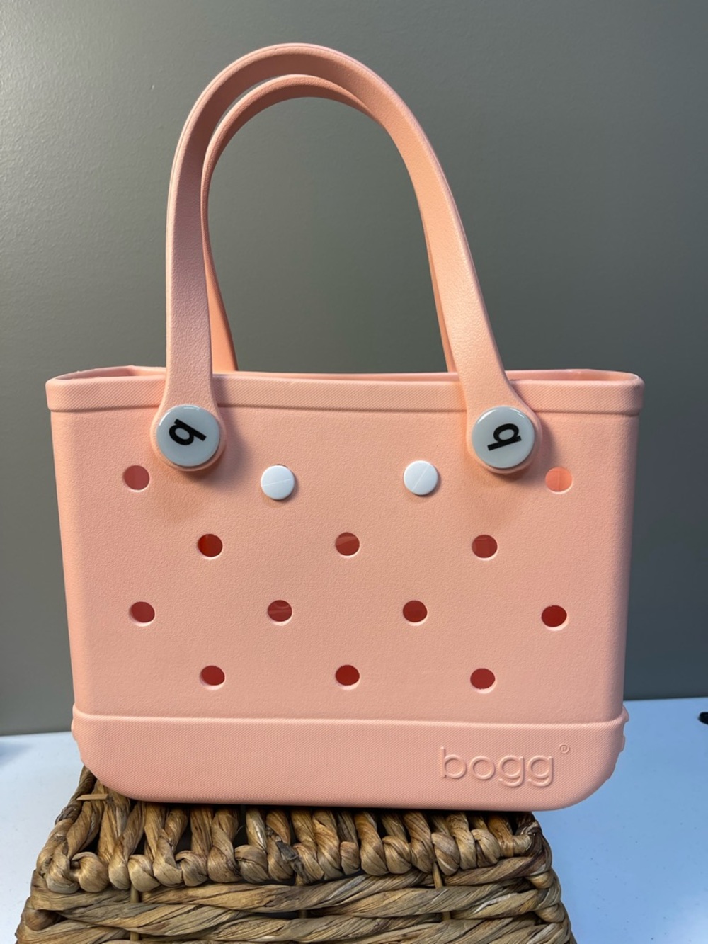BOGG BAG Coral Pink Tote with Bow Accent - Picture 2 of 7